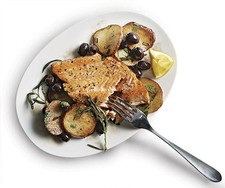 Pan-Seared Arctic Char with Olives and Potatoes