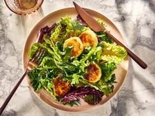 Green Salad with Warm Goat Cheese