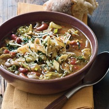 Minestrone with Black-Eyed Peas and Kidney Beans