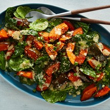 Squash and Spinach Salad with Sesame Vinaigrette