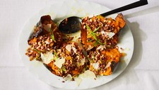 Twice-Roasted Squash with Parmesan, Butter and Grains