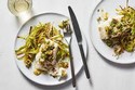 Roasted Fish with Leeks and Olive Salsa Verde