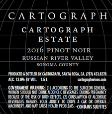2016 Cartograph Estate Pinot Noir Magnum
