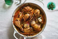 Olive Oil-Roasted Chicken With Caramelized Carrots