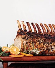 Pork Roast with Sausage, Fruit and Nut Stuffing