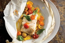 Fish Fillets with Tomatoes, Squash, and Basil