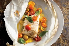 Fish Fillets with Tomatoes, Squash, and Basil