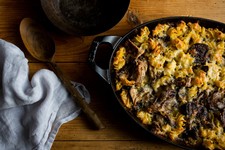 Baked Cheesy Pasta with Wild Mushrooms