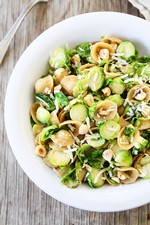 Brown Butter Brussels Sprouts Pasta with Hazelnuts