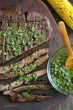 Flank Steak Skewers With Chimichurri