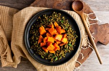 Warm Lentil Salad with Balsamic Roasted Squash