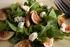 Grilled Pork Chop and Fig and Arugula Salad