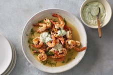 Butter Poached Shrimp with Dill Mayonnaise