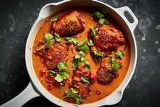 One-Pot Braised Chicken With Coconut Milk, Tomato and Ginger