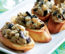 Grilled Eggplant Bruschetta