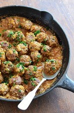 Lamb Meatballs or Roasted Cauliflower in a Spicy Malabari Curry