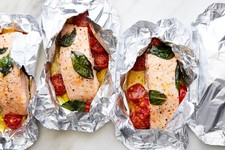 Salmon and Tomatoes in Foil