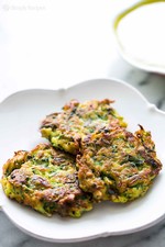 Zucchini Fritters With Succotash Salad