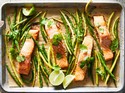 Maple and Miso Sheet-Pan Salmon With Green Beans