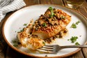 Seared Halibut with Anchovies, Capers and Garlic