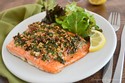 Pecan-Crusted Salmon with Sorrel Sauce