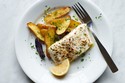 Roasted Halibut with Potatoes and Rosemary