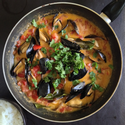 Mussels with a Thai Red Curry