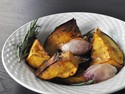 Roasted Acorn Squash with Shallots and Rosemary