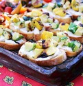 Summer Squash and Ricotta Bruschetta