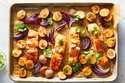 Sheet-Pan Harissa Salmon With Potatoes and Citrus