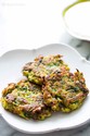 Zucchini Fritters With Succotash Salad