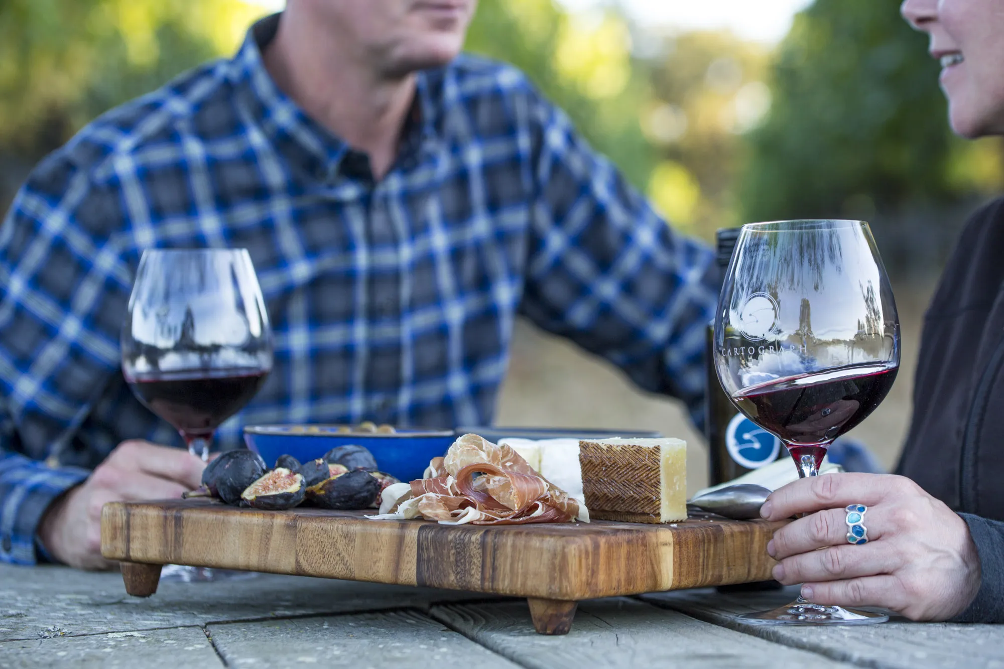 Wine and food at Cartograph Wines